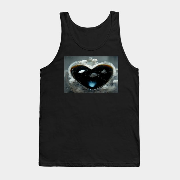 Black Broken Heart Art in Sunset /  Broken Hearts Unwind Designs Tank Top by Unwind-Art-Work